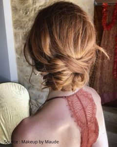 chignon bas flou